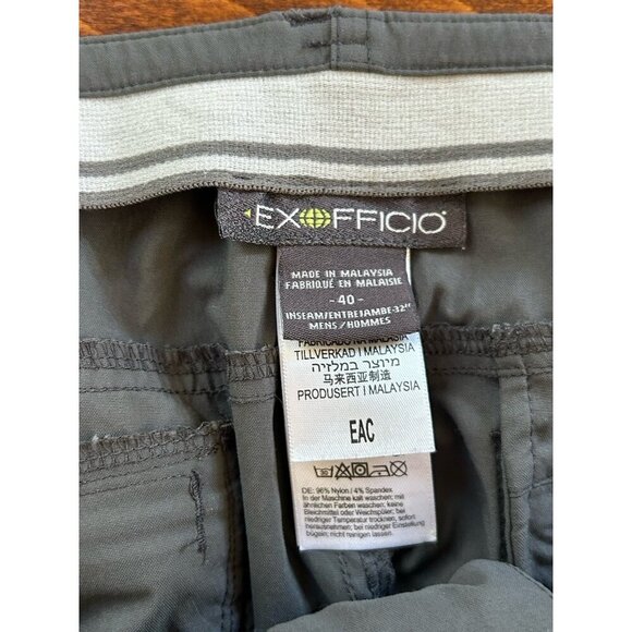 ExOfficio Pants Mens Size 40 Dark Gray Nylon Blend Pants Outdoors - Picture 4 of 7